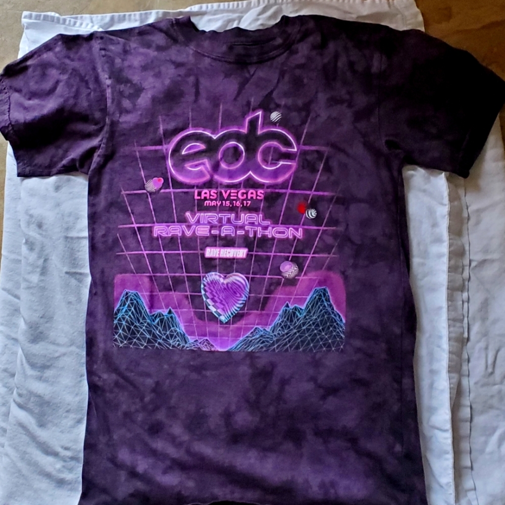 New Never Worn EDC Vegas Rave-a-thon Rave Recovery T-shirt